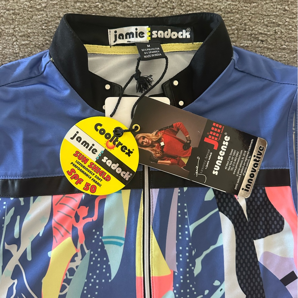 Jamie Sadock Multicolor Abstract Golf Shirt Tank Top - Picture 2 of 3
